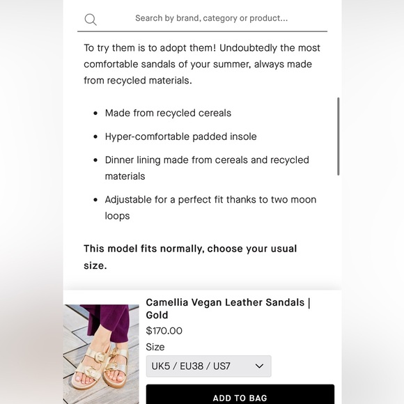 Minuit sur Terre size 8 vegan gold Carmellia sandals - Picture 3 of 11